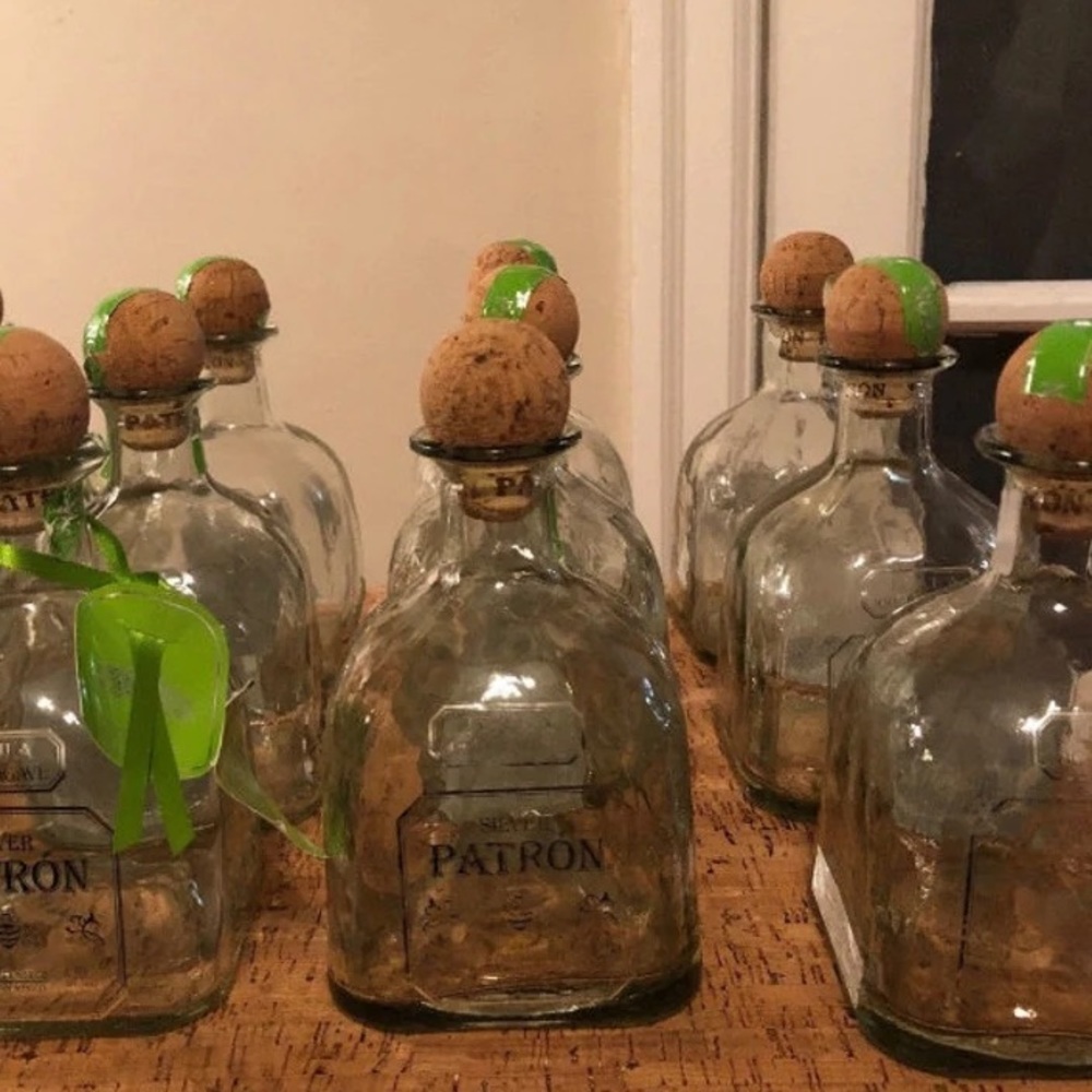 LOT of 3-750ml Patrón empty liquor bottle